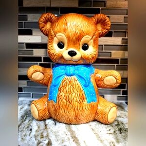 Vintage Ceramic Teddy Bear Jar - Perfect Condition